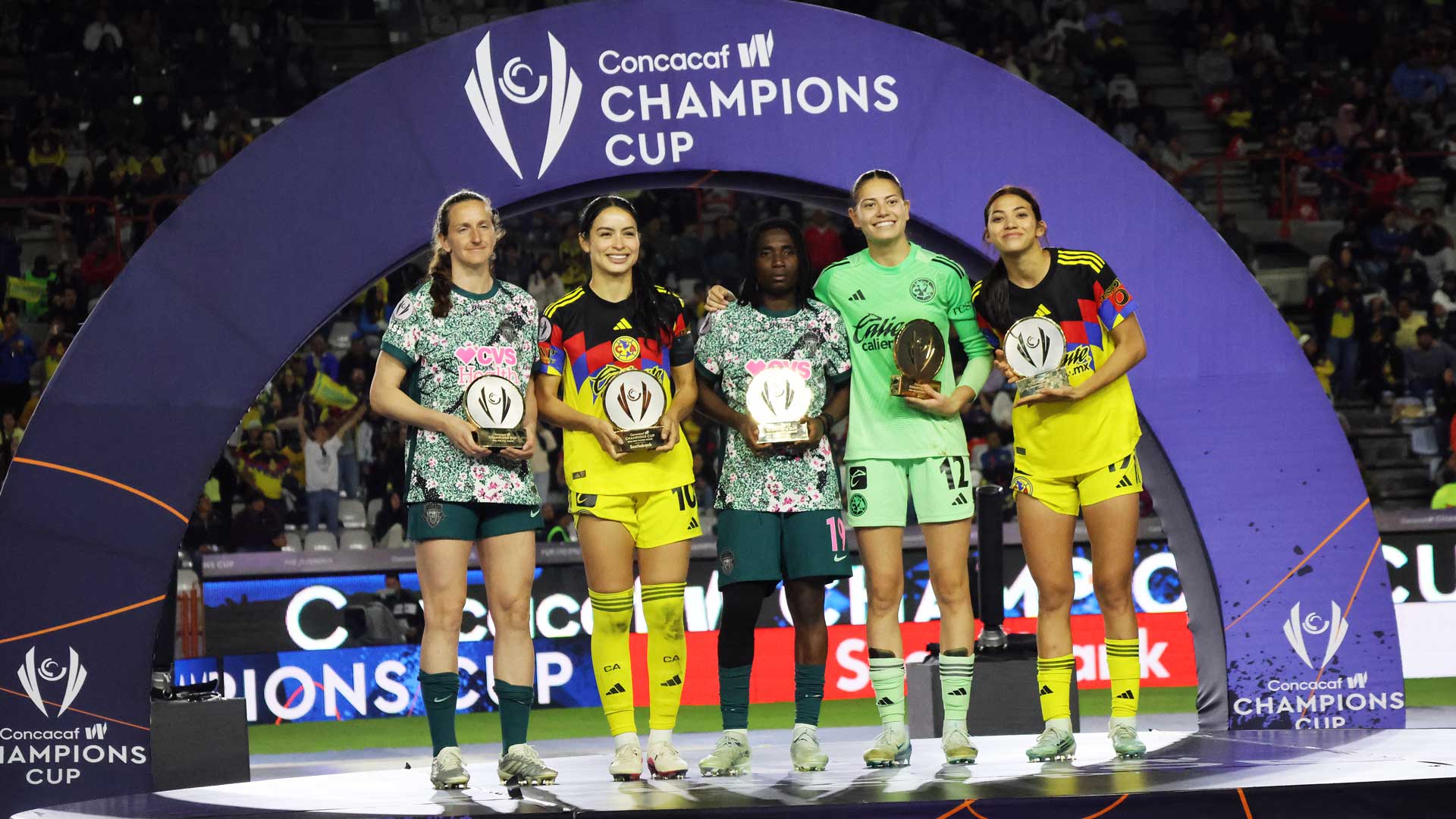 América Femenil arrasa en los premios individuales de Concachampions W